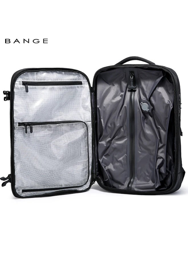 بانجي BANGE 7875 Green Hot Sell New Arrival TSA Lock Waterproof Men Anti Theft Travel air Vacuum sealed Compression Backpack - Image 4